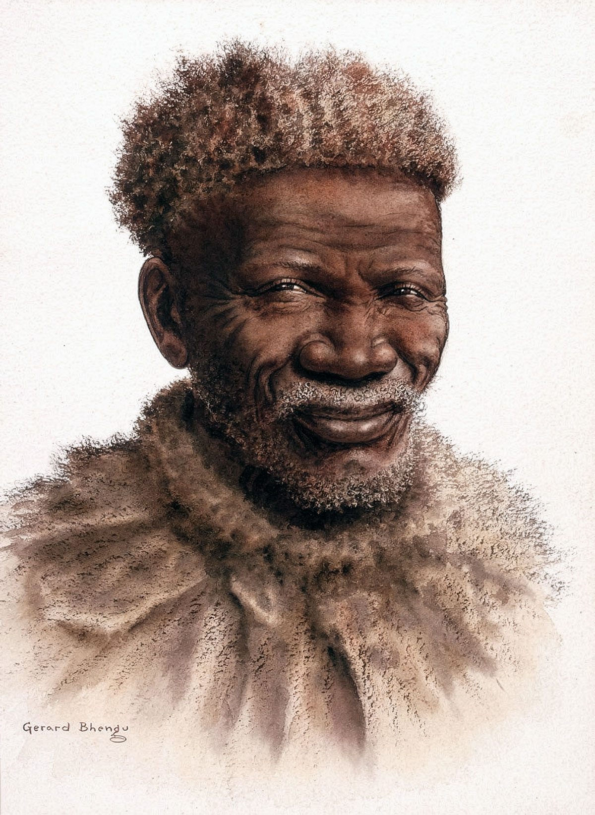 Gerard Bhengu – Portrait of an old man