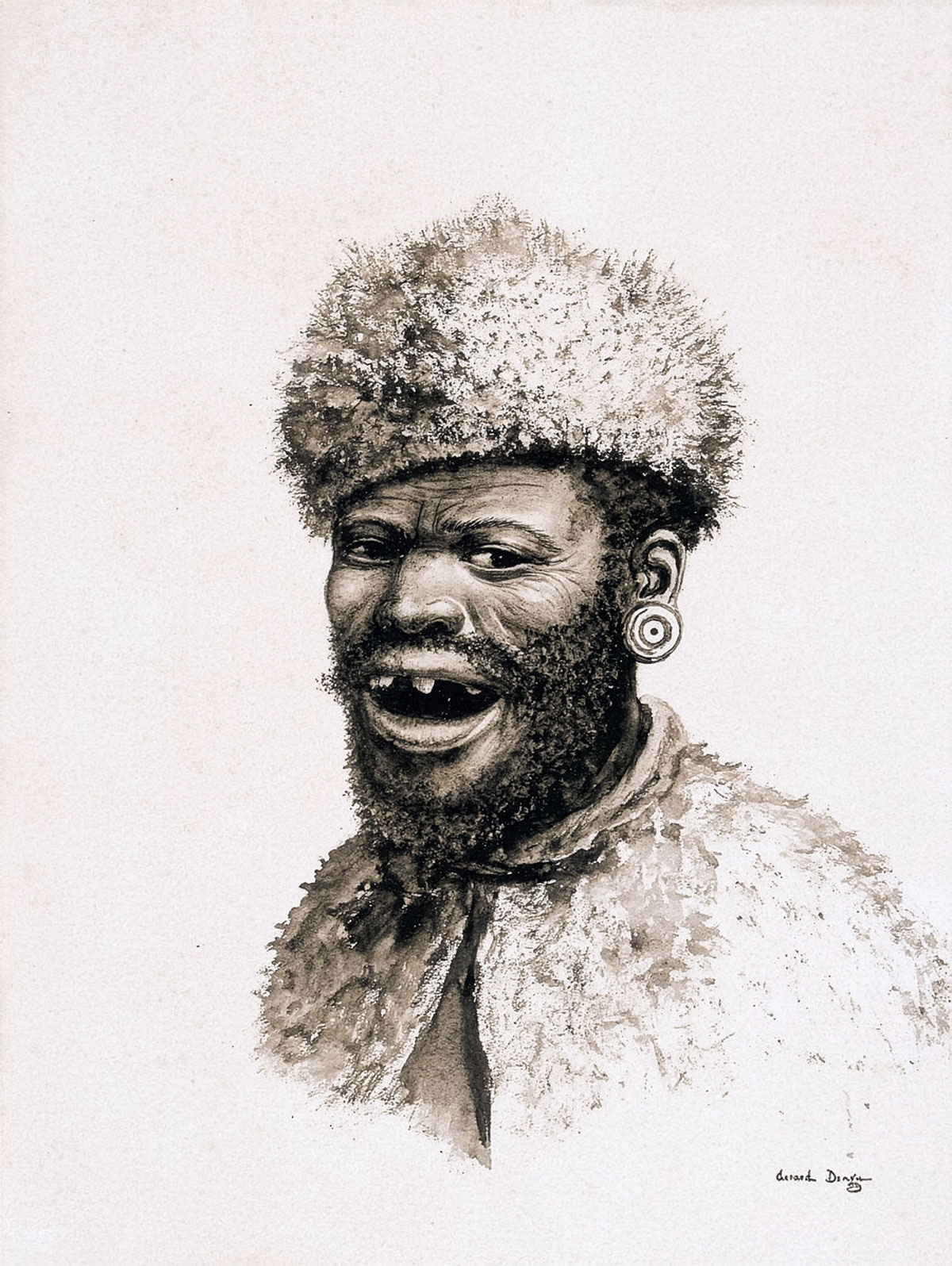 Gerard Bhengu – Gap-toothed laughing man with fur hat