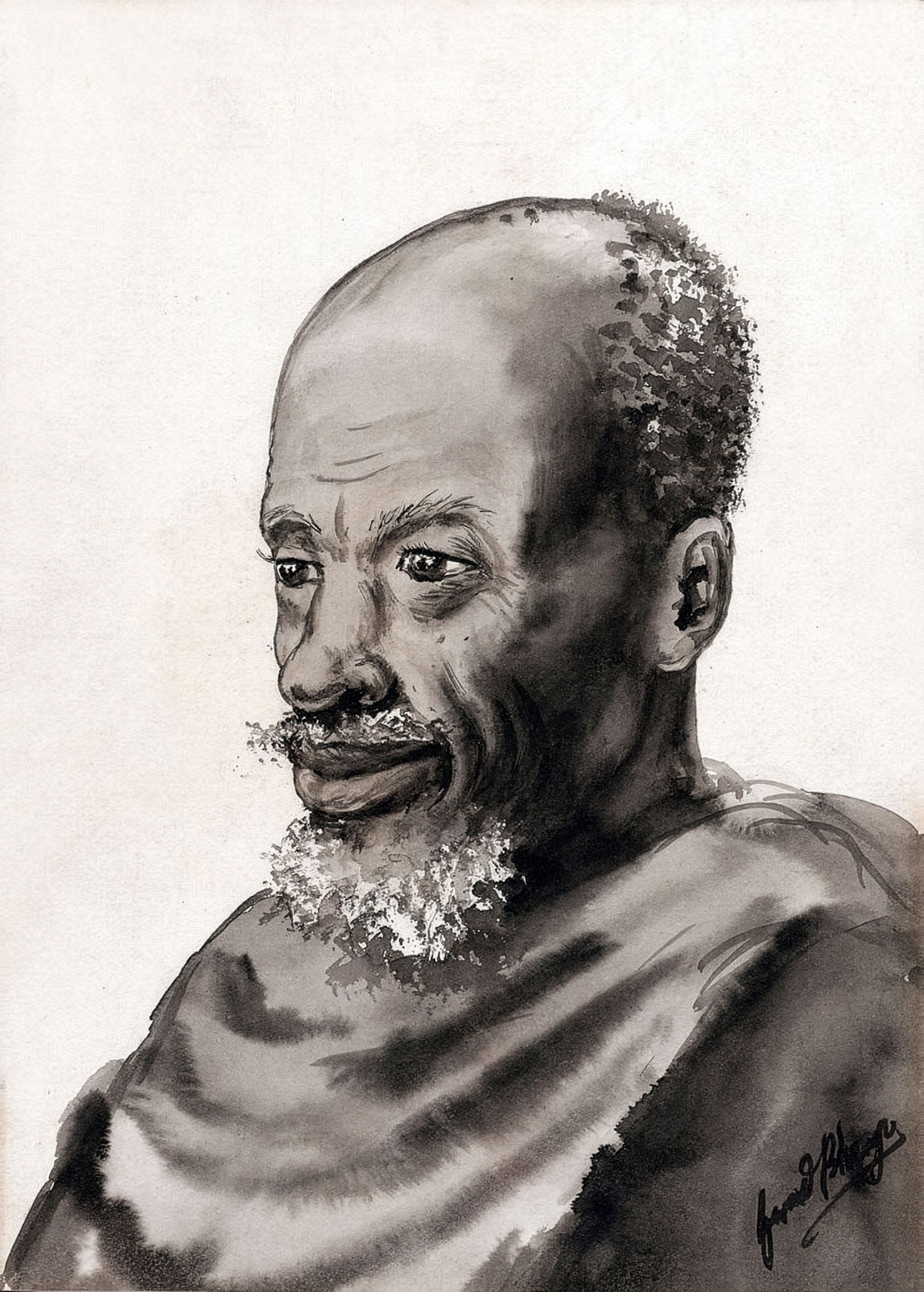 Gerard Bhengu – Portrait of an old man