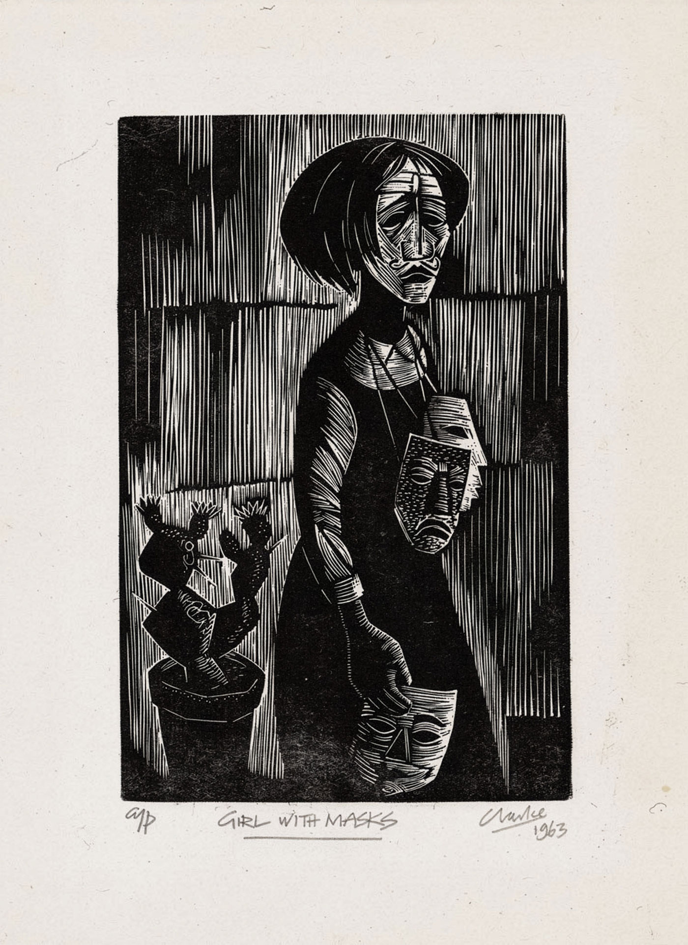 Peter Clarke – Girl with masks (1963)