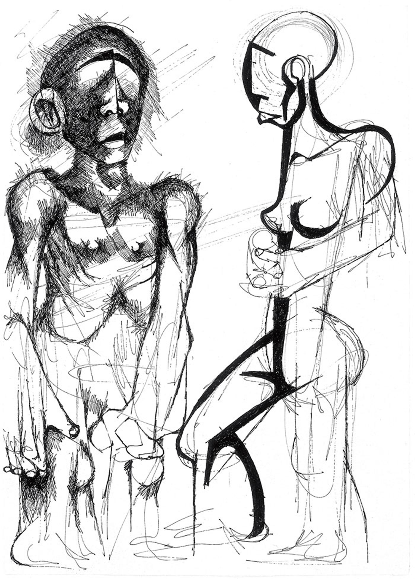 Dumile Feni – Standing couple