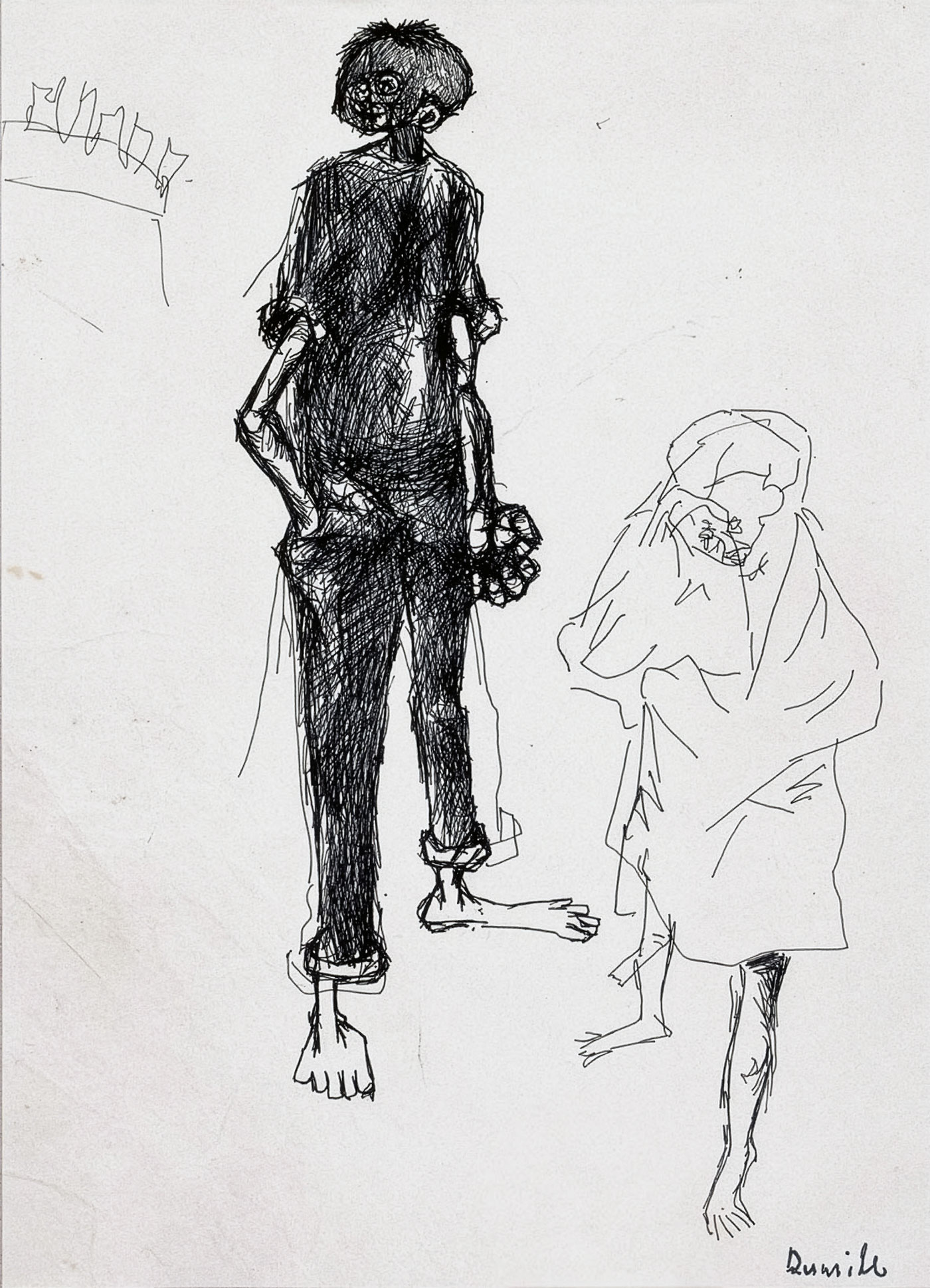 Dumile Feni – Untitled (Figure with Fist)