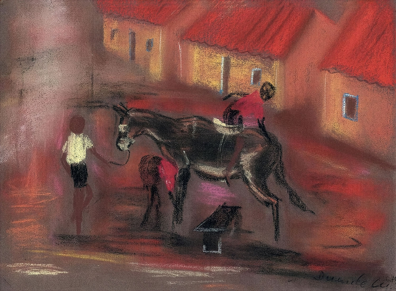 Dumile Feni – Children with a donkey (1964)