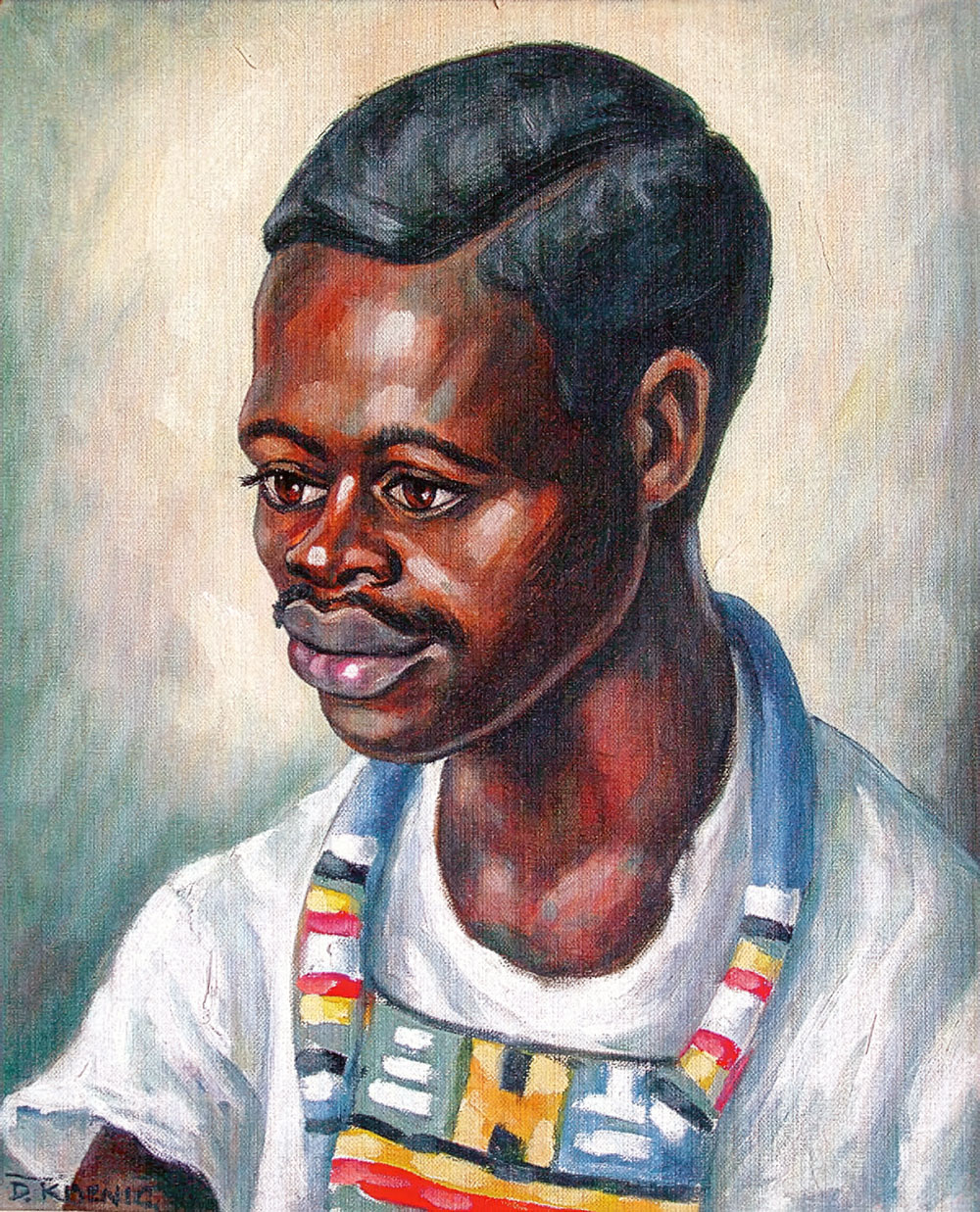 Dezso Koenig – Young man with beadwork necklace