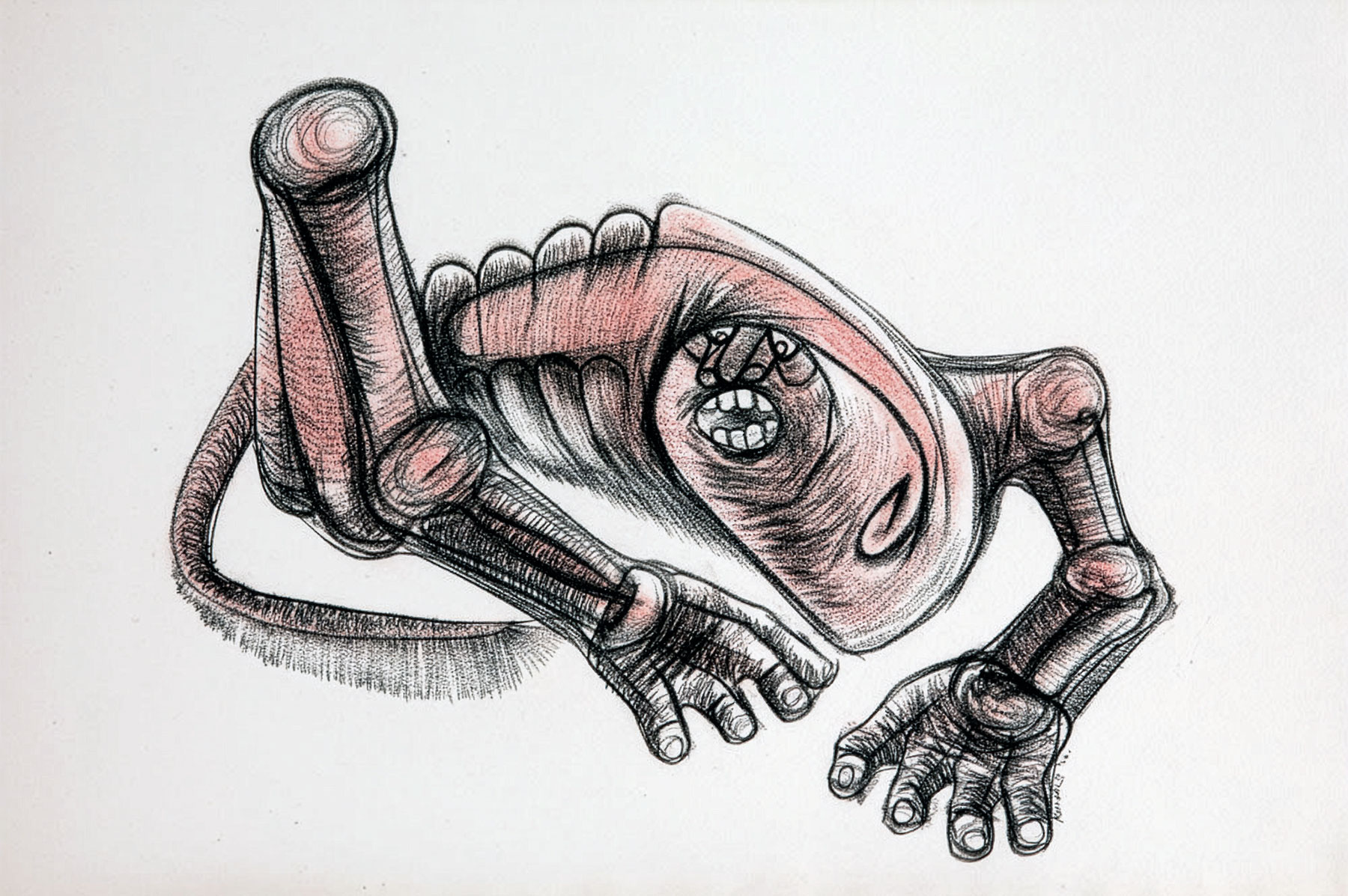 Sydney Kumalo – Untitled (reptilian form, 1966)
