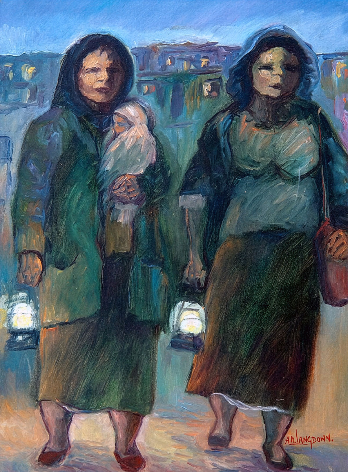 Amos Langdown – Two women with a baby