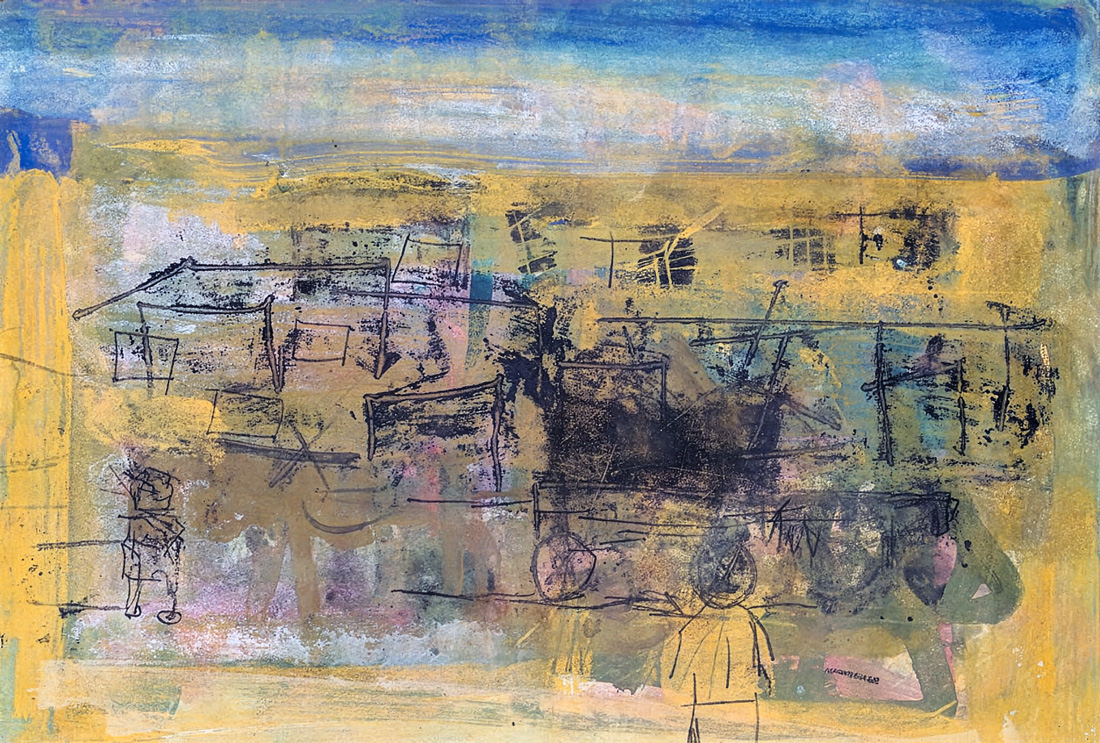Louis Maqhubela – A township scene (1968)