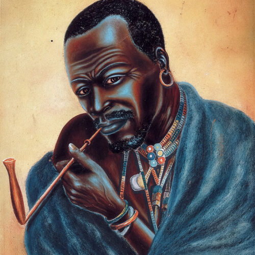 Mizream Maseko – Man smoking a Xhosa-style pipe (1960)