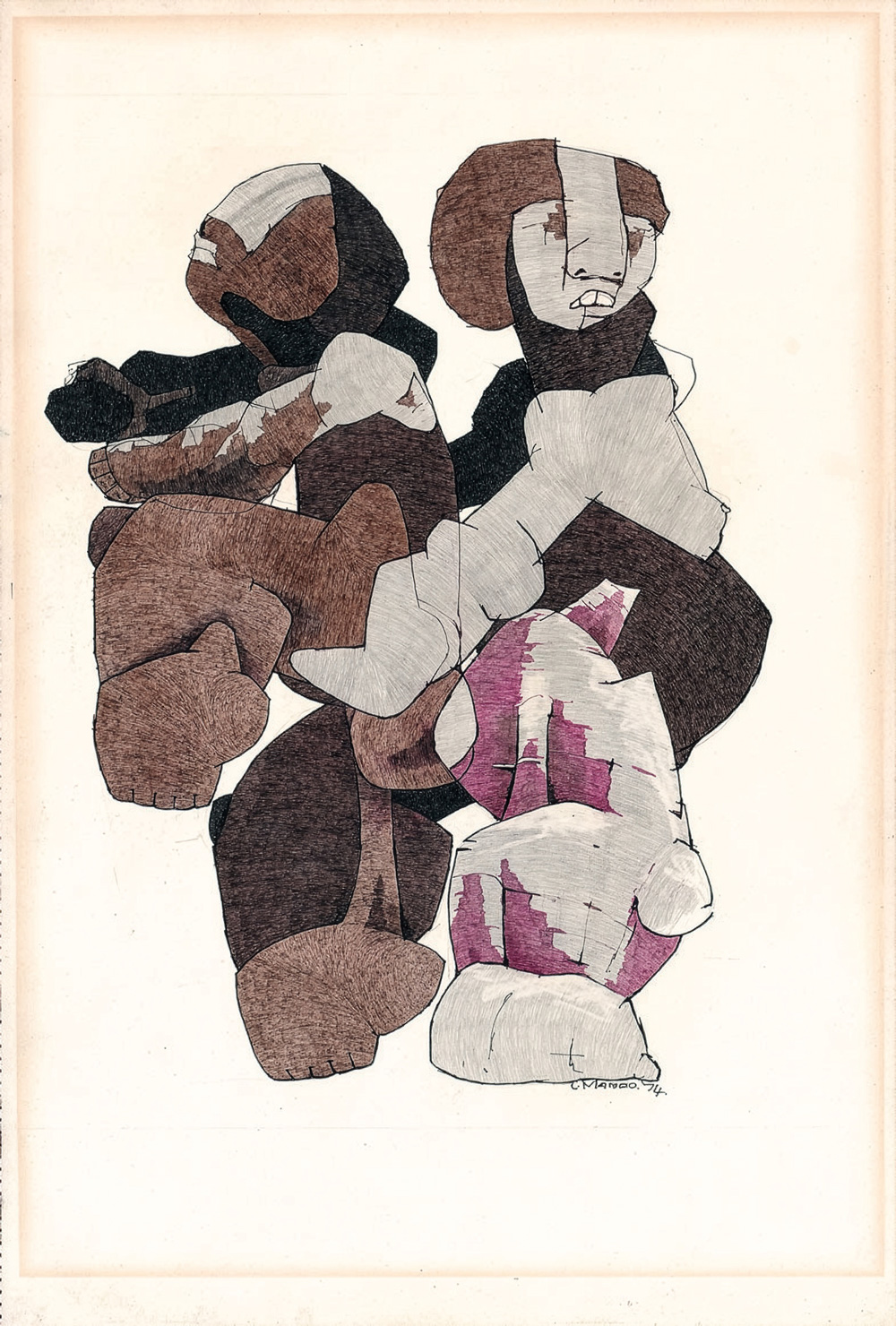 Leonard Matsoso – A dancing couple (1974)