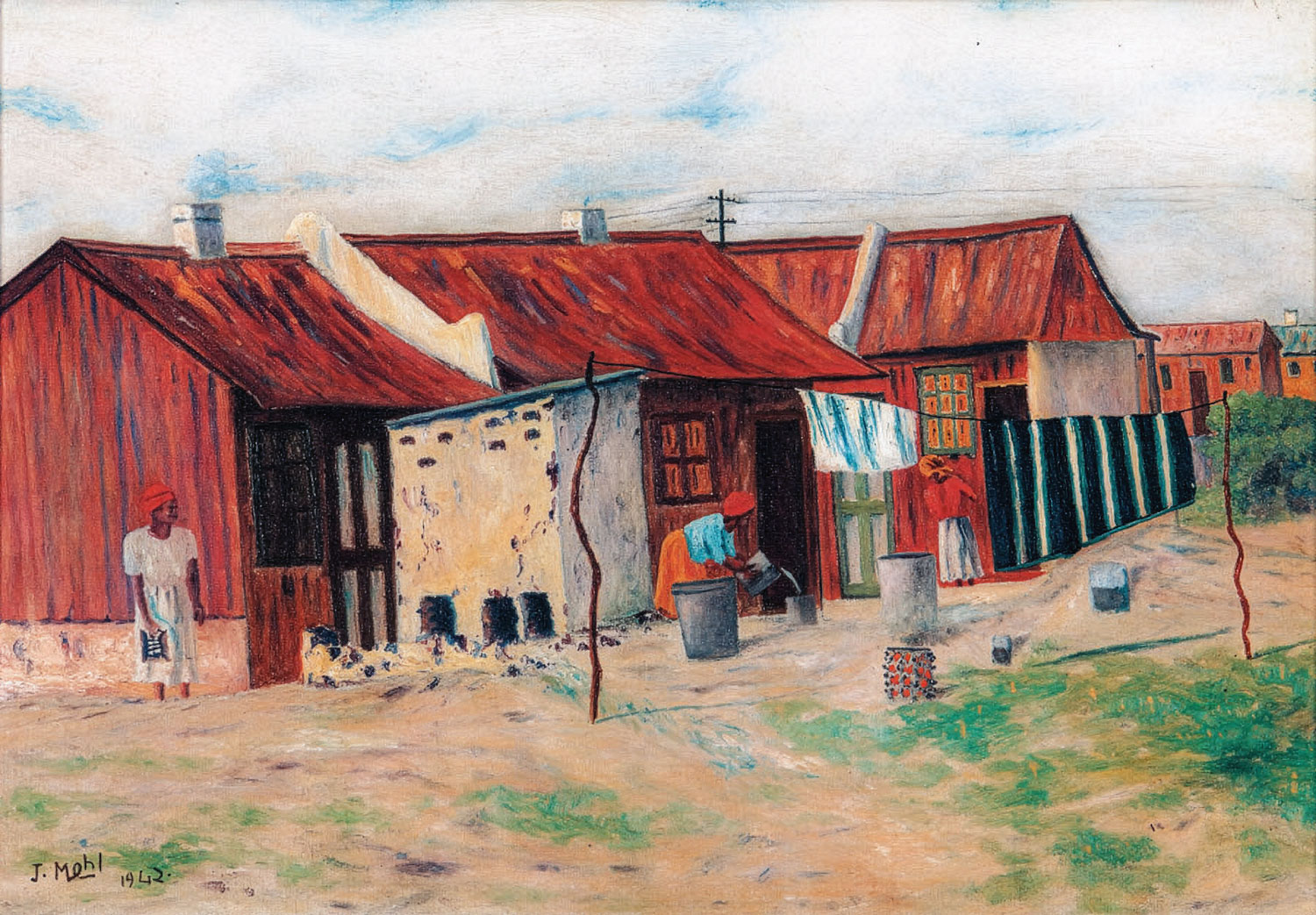 John Koenakeefe Mohl – Old and rusty houses, Newclare Johannesburg, Transvaal, South Africa (1942)