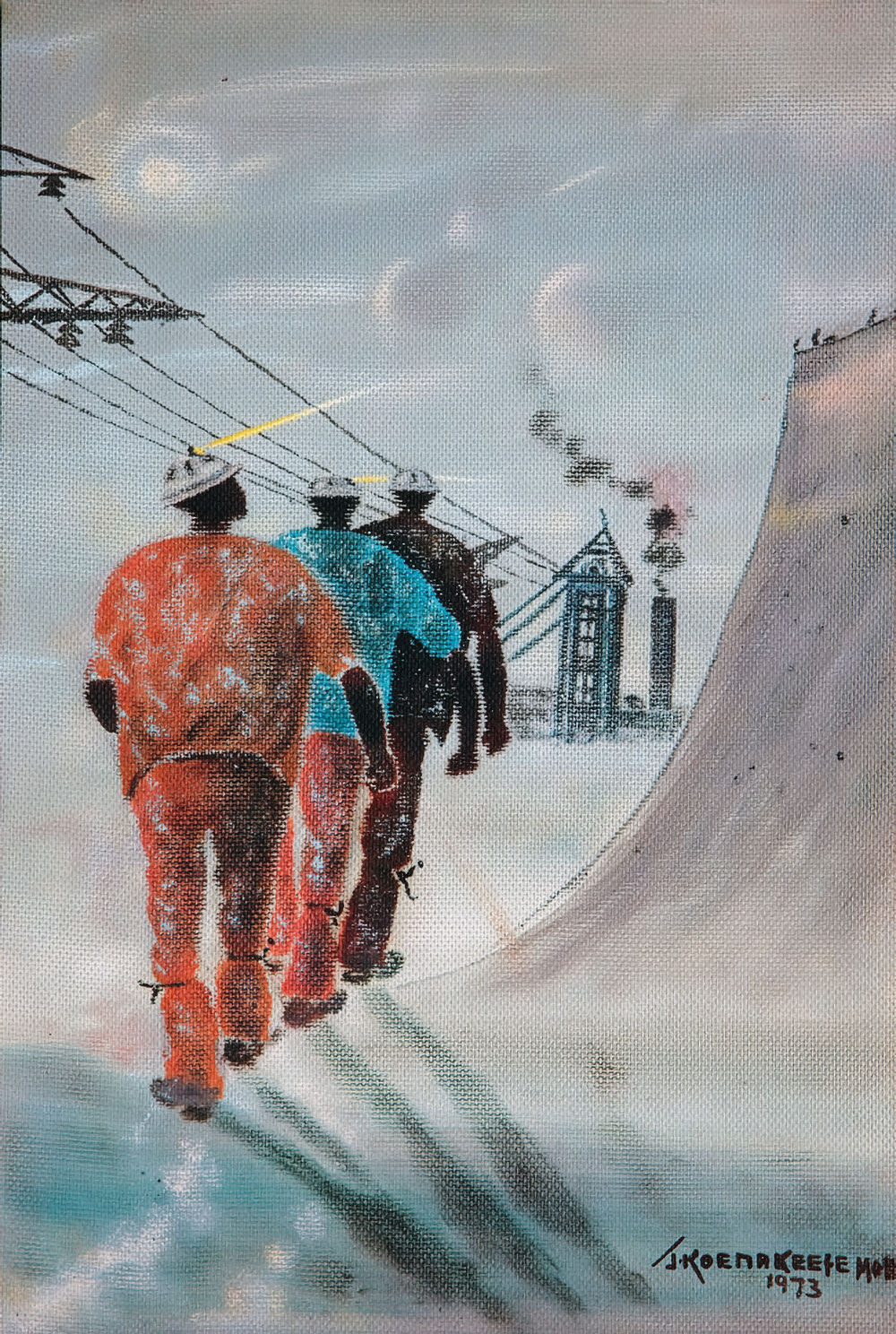 John Koenakeefe Mohl – Miners in single file near Randfontein (1973)