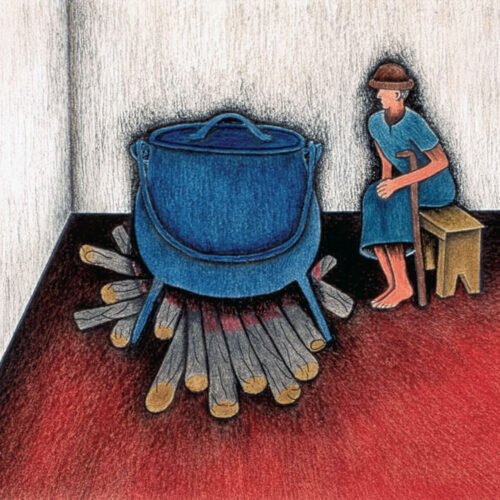 Clifford Mpai – Woman cooking (1989)