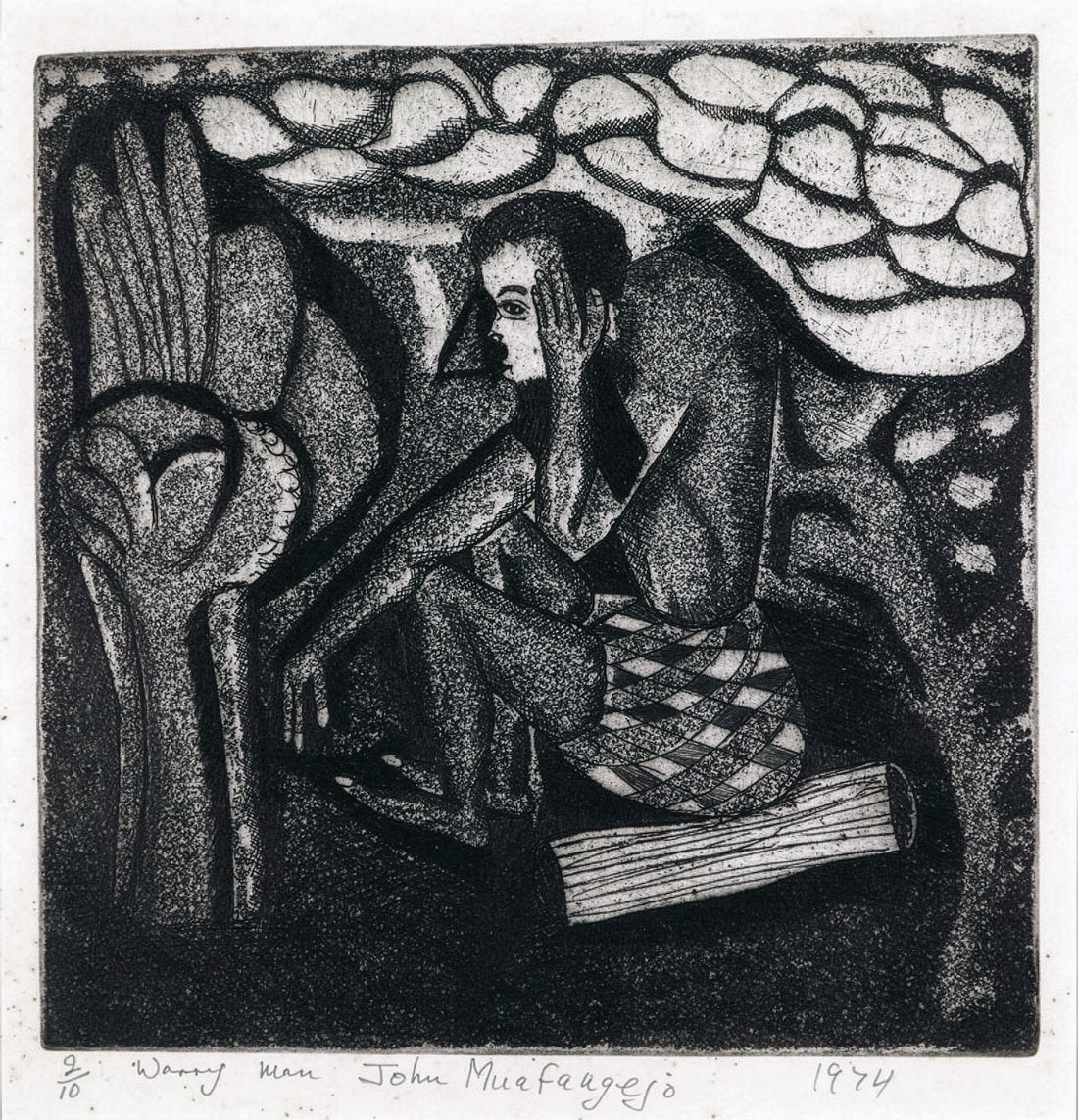 John Muafangejo – Worryman (1974)