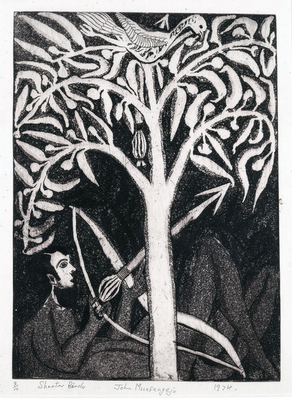 John Muafangejo – Shooter Birds (1974)