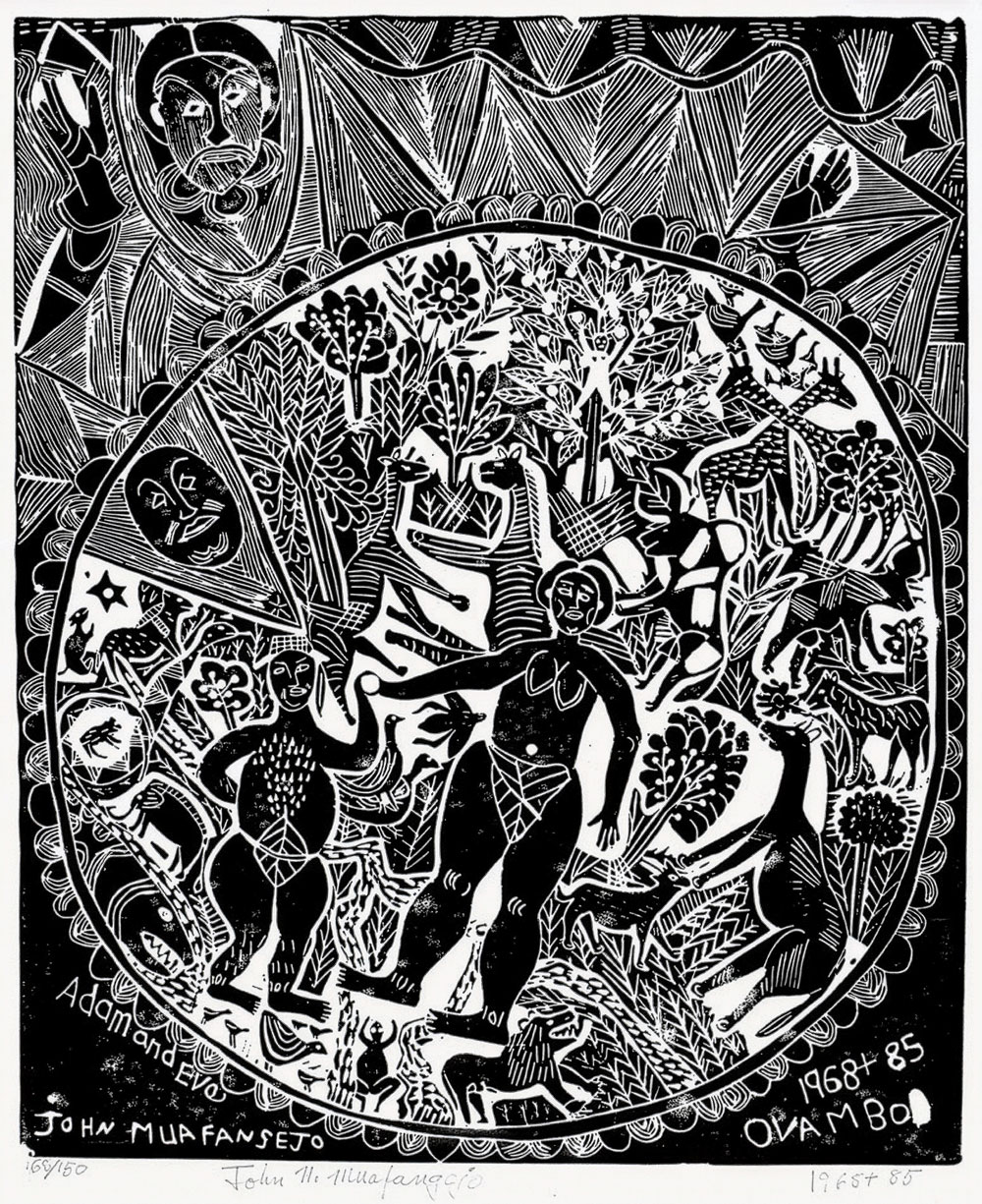 John Muafangejo – Adam and Eve, (1968 + 1985)