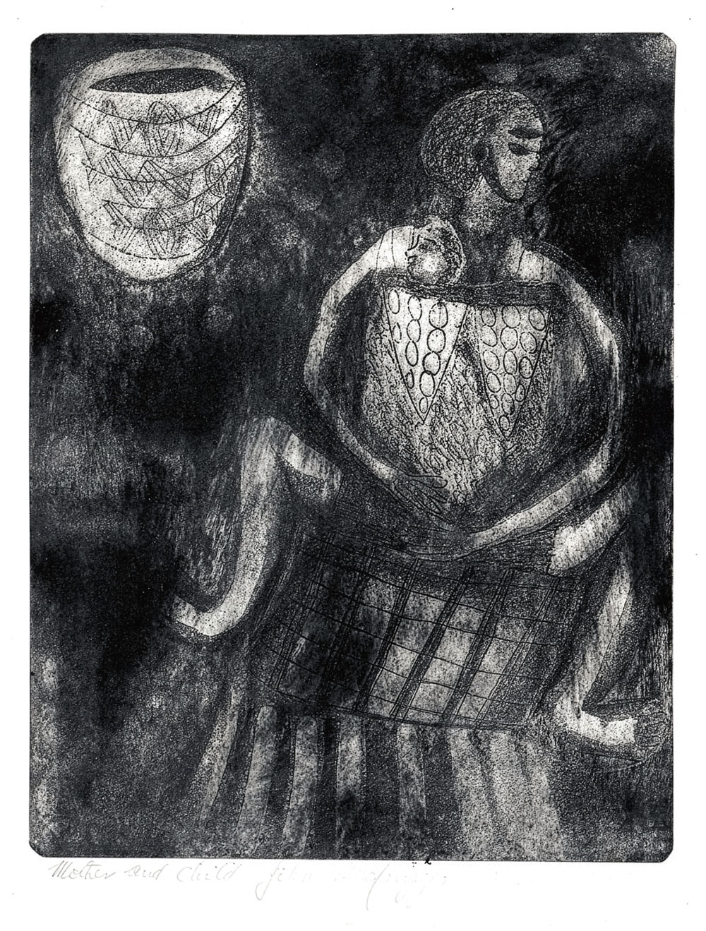 John Muafangejo – Mother and Child (1964)