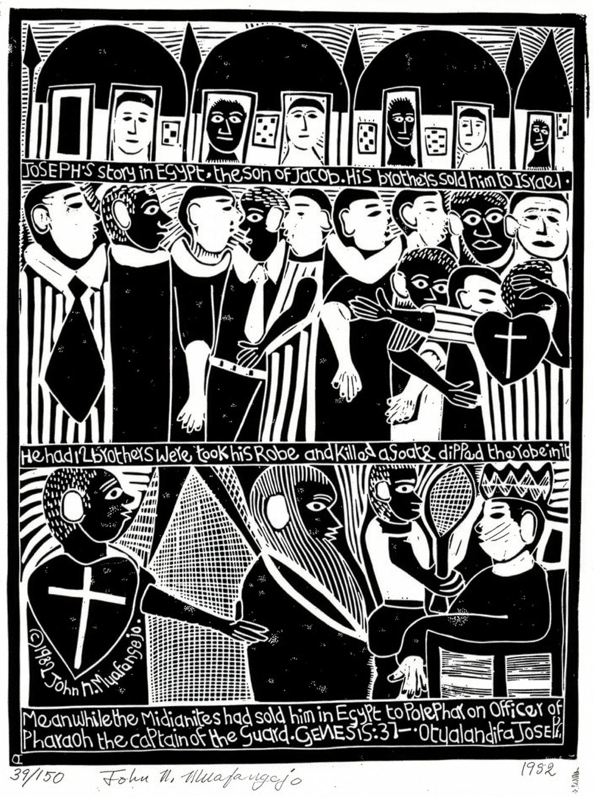 John Muafangejo – Joseph’s story in Egypt (1982)