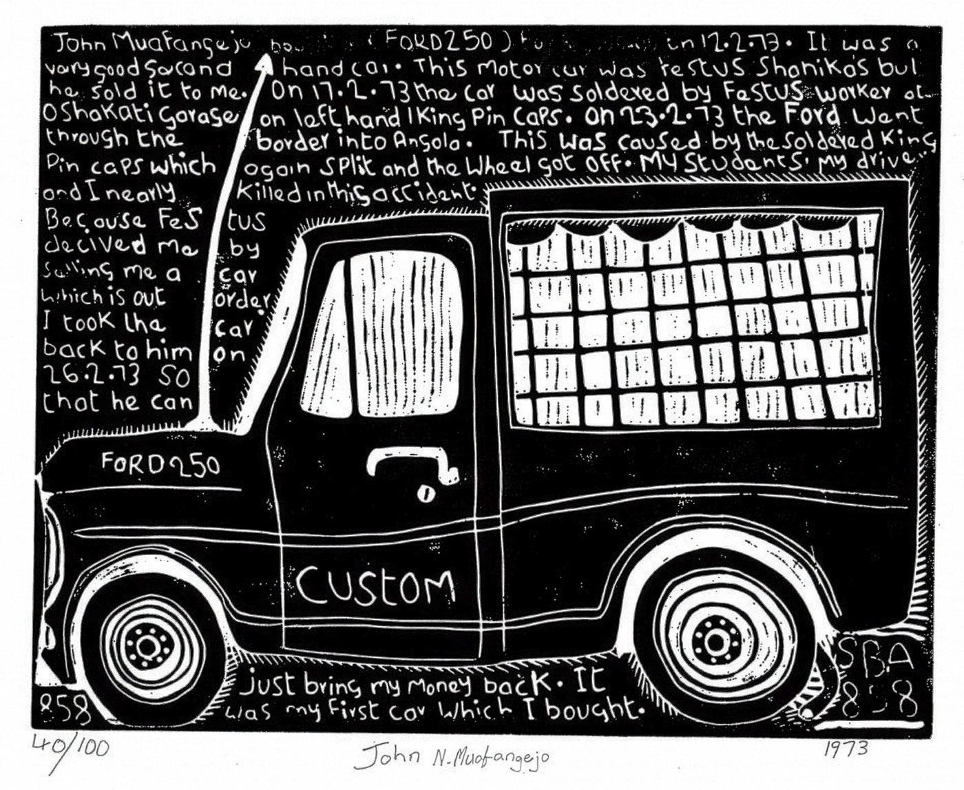 John Muafangejo – Ford 250 Custom (1973)