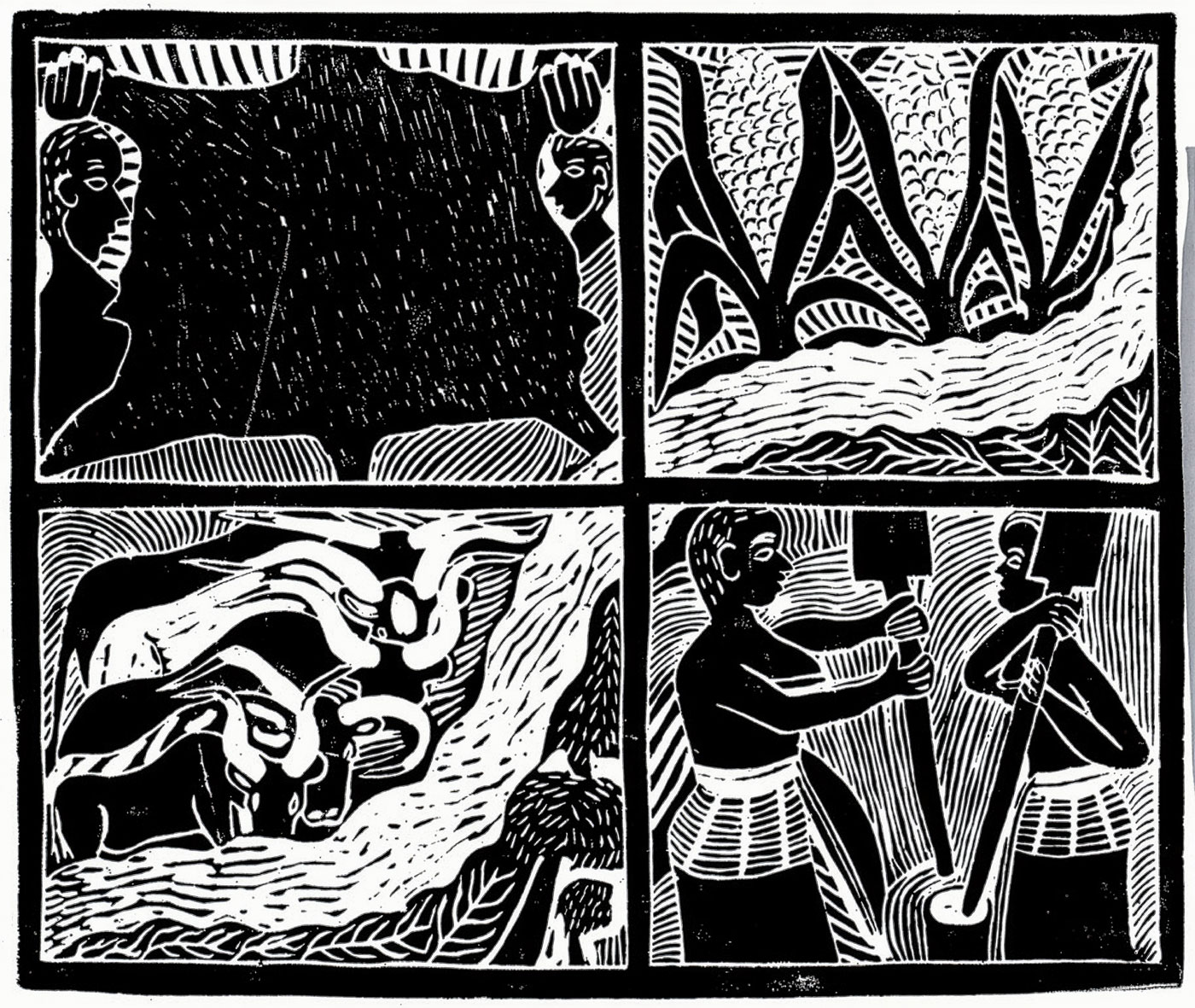 John Muafangejo – Value of water (1972)