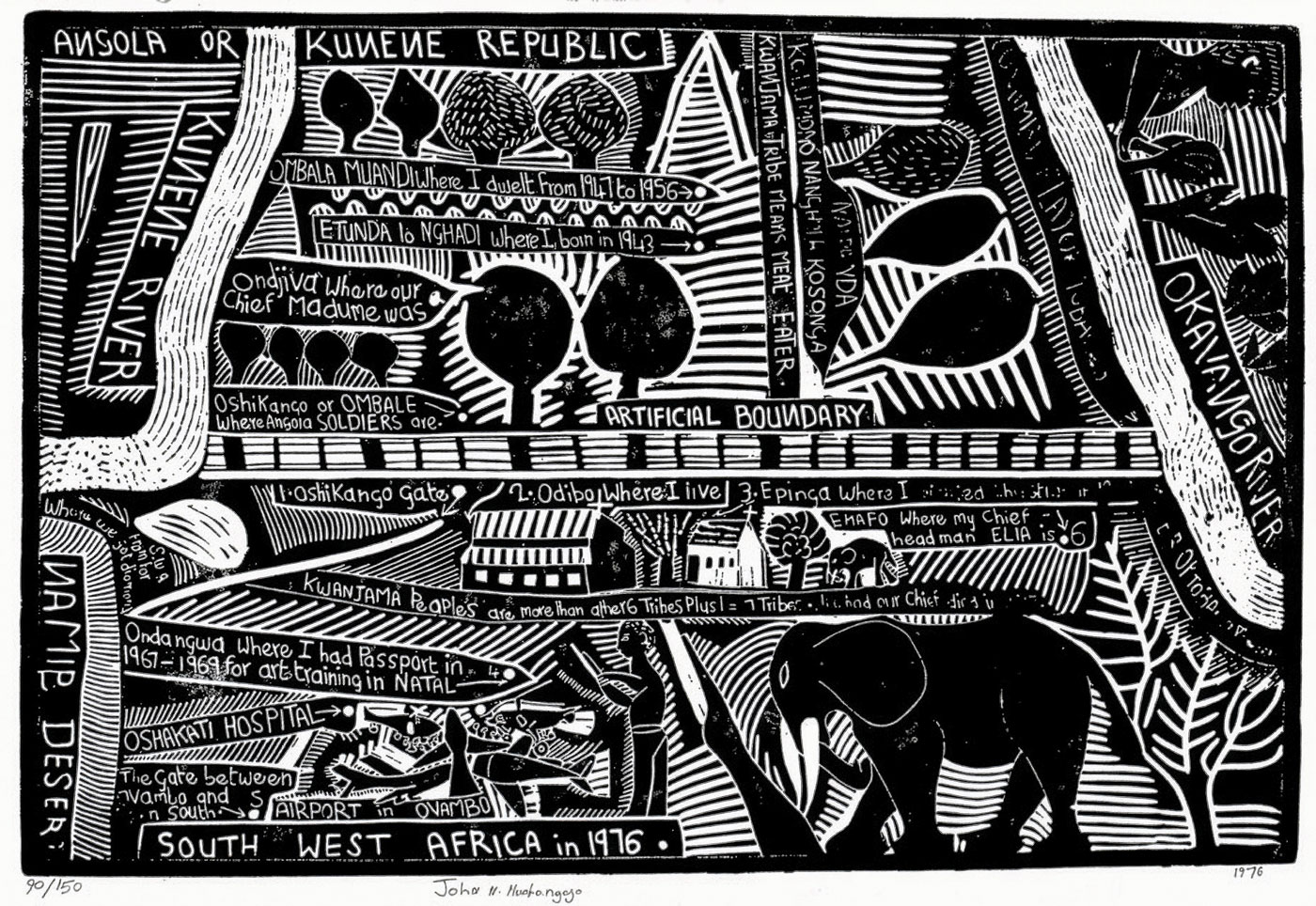 John Muafangejo – Angola or Kunene Republic (1976)