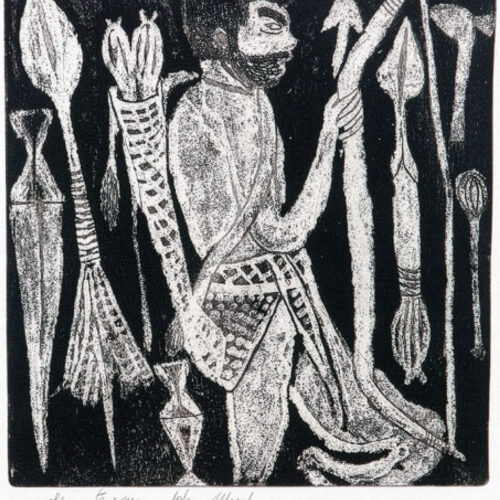 ohn Muafangejo – Hunter man (1969)