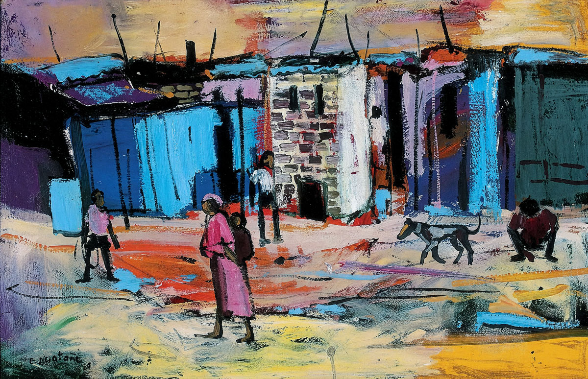 Ephraim Ngatane – Township scene