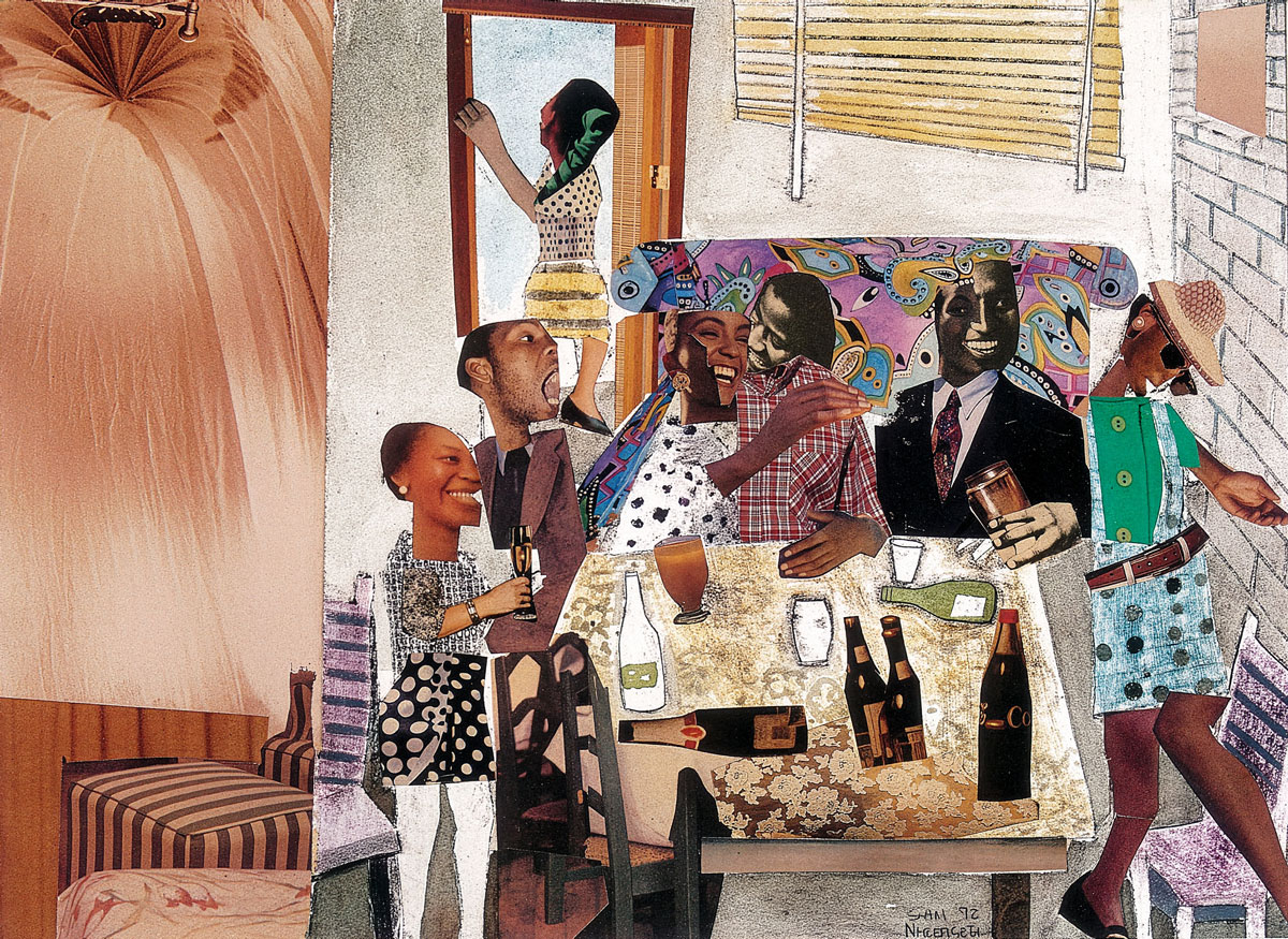 Sam Nhlengethwa – The party (1992)