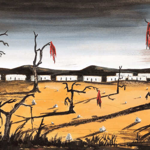 Frederick Hutchinson Page – Landscape with houses (1960)