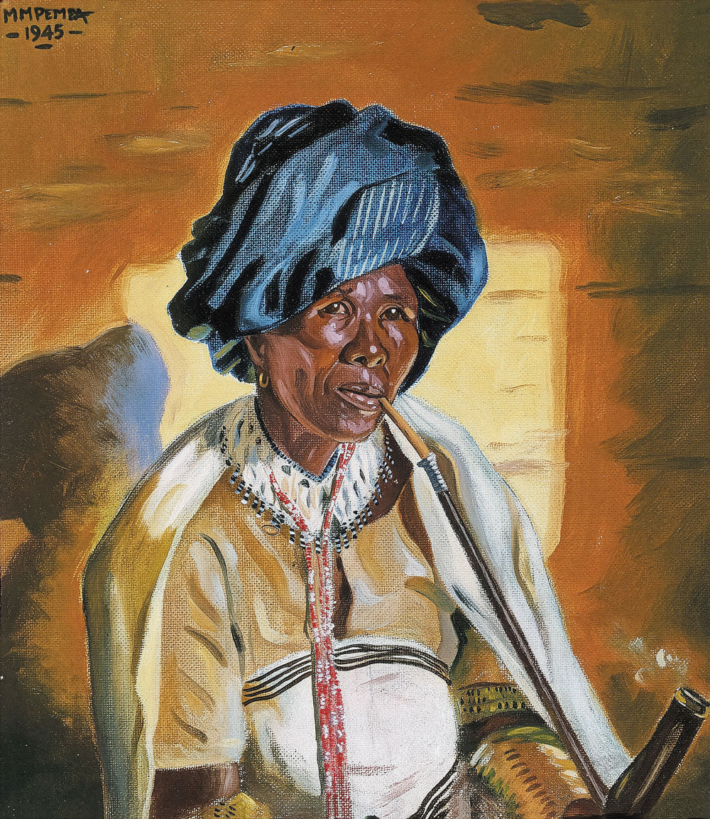 George Pemba – Xhosa woman smoking a pipe (1945)
