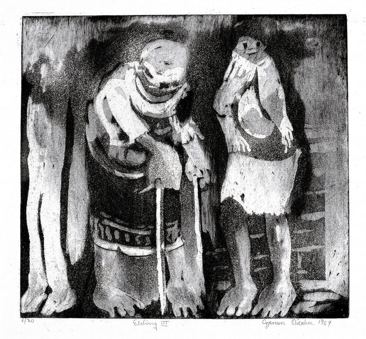 Cyprian Shilakoe – Etching 3 (1969)
