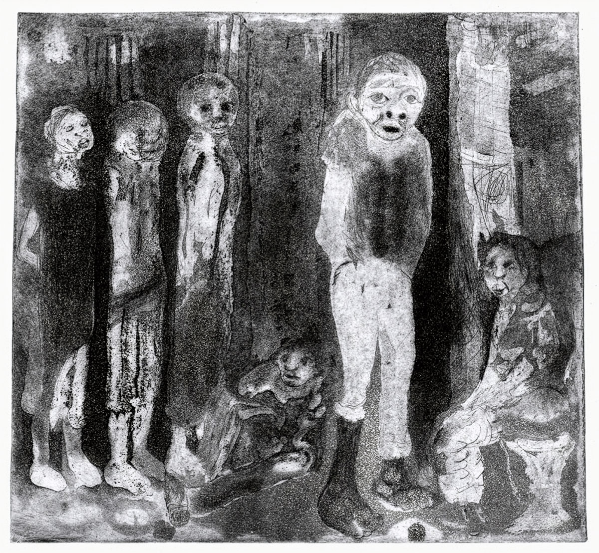 Cyprian Shilakoe – Untitled (Group of figures)