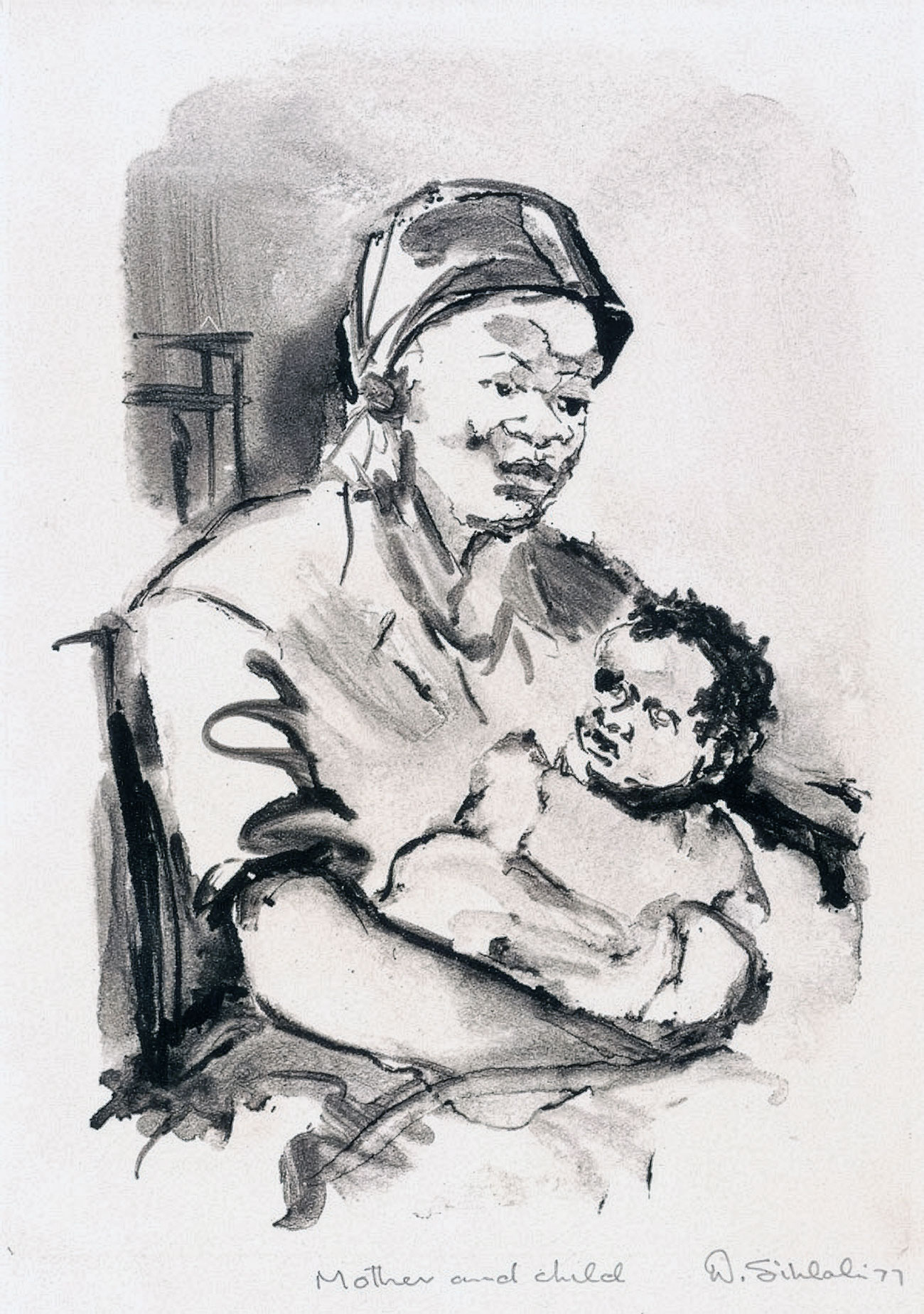 Durant Sihlali – Mother and child (1977)