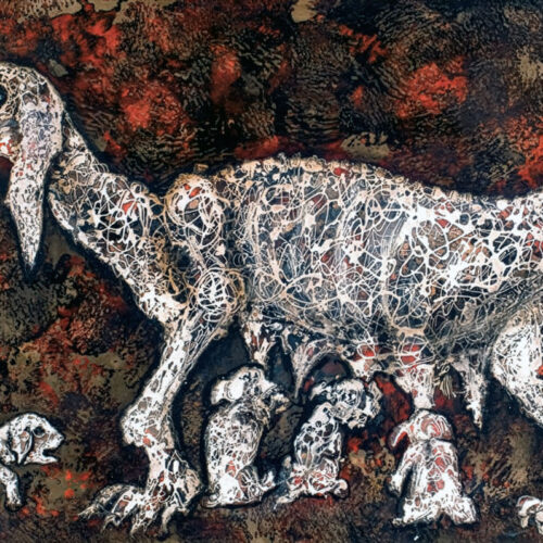 Lucas Sithole – Bitch with puppies (c. 1962)