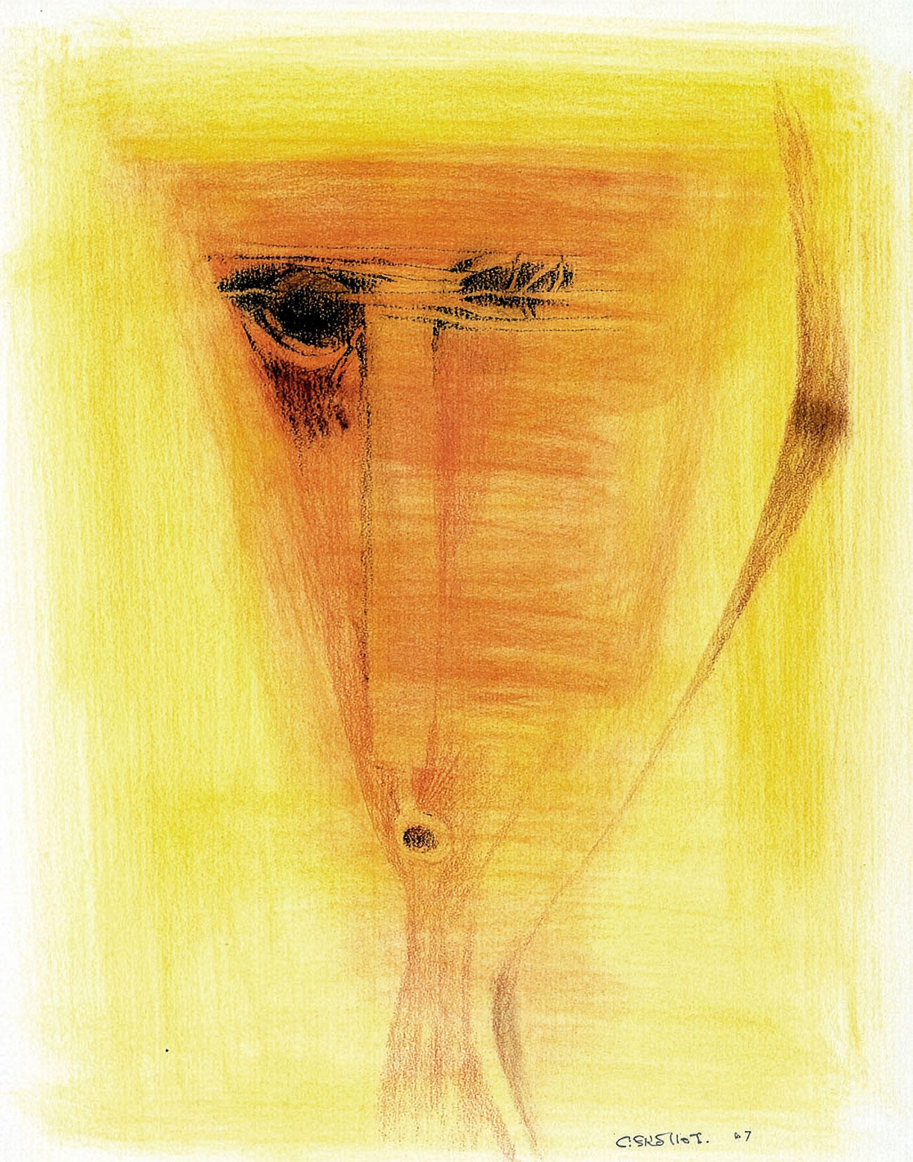 Cecil Skotnes – Yellow portrait (1967)