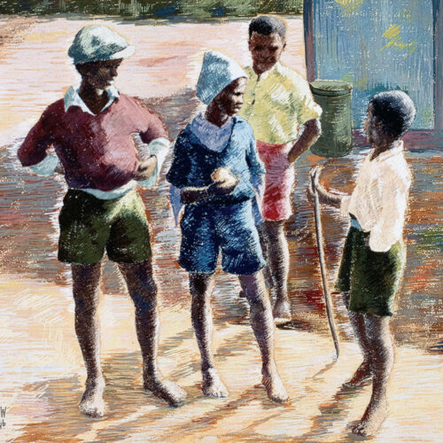 Mary Van Wyk – Children in the street (1946)